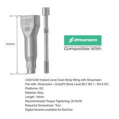US Straumann B0ne Level NC/RC Healing Abutment Scanbody Analog Impression Coping