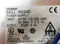 OMRON S82J-15024D POWER SUPPLY AC100-120/200-240V 50/60HZ 3.5/2.1A