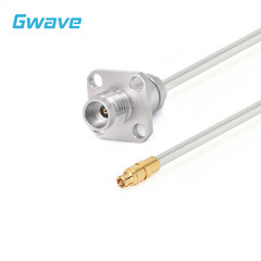 2.4mm 4 Hole Flange Female to GPPO Female .086″ Semi-flexible Cable, DC-50GHz
