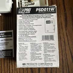 Lux Pro PSD011Wa Digital Non-Programmable Thermostat 1 Heat 1 White 24V WIRED