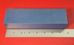 Nylon 6/6 Block 7.75″L, 2.21″W, 1.525″ Thick, 1 Lb, 1.7 oz. Blue Bar Stock