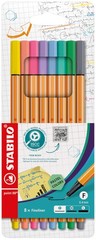 8 PCS Point 88 Fineliner Assorted Pastel Shades Marker Pen Set Drawing