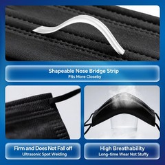 100PCS ASTM Level 3 Highly Protective 3 Layer Face Mask with Ear Loops – Indi…