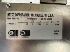Unused Hatco GRBW-24D Countertop Stainless Food Warmer 700 watts – 120V – BF