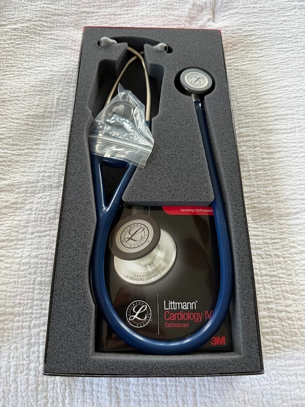 NEW 3M Littmann 6154 Cardiology IV Stethoscope Navy Blue 27″ – LMU-DCOM Engraved