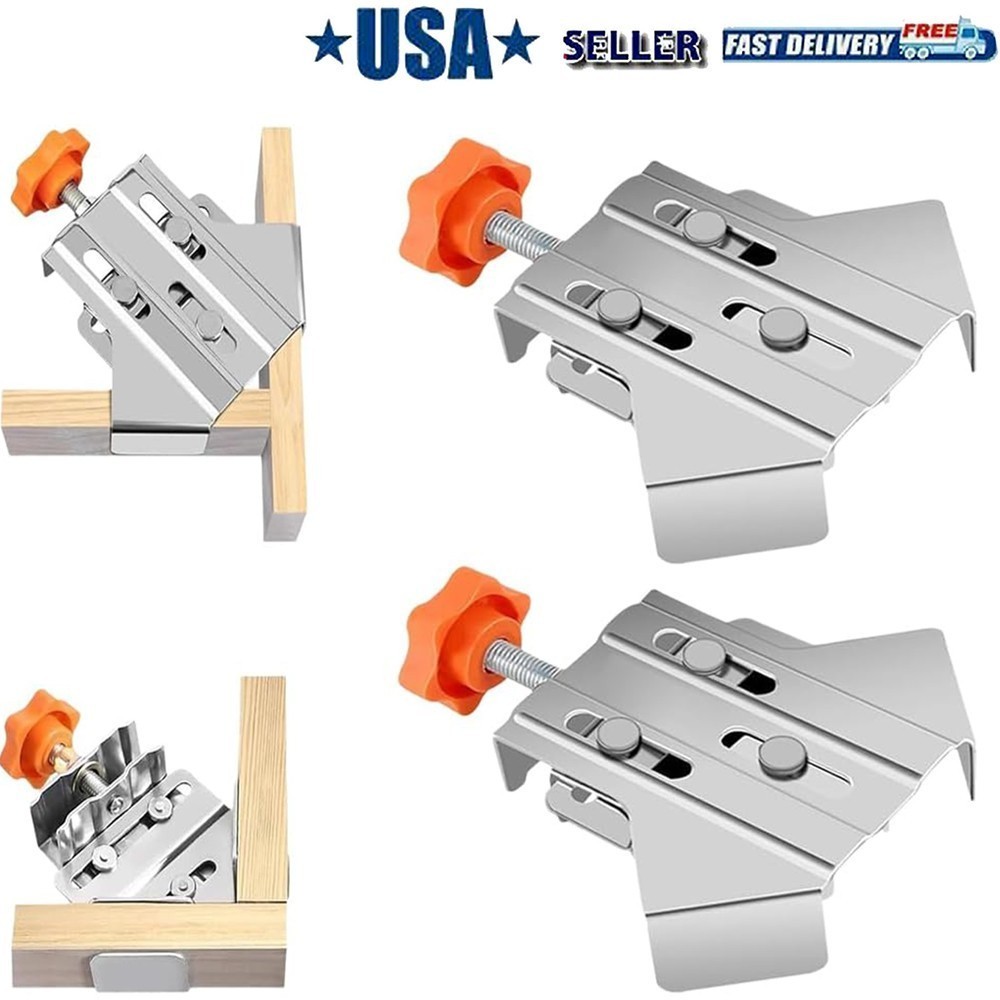 2PCS 90° Right Angle Clamp T-shaped Clamp Corner Multi Woodworking Clamping Tool