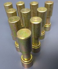 Lot of 10 Rexnord Utility Barrel Lock #6 Gold Lock w/End Cap 10486804 93180124