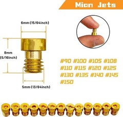 24Pcs Carburetor Main Pilot Jet Kit for PWK Keihin CVK PWM PE FCR Size: 24-Pcs