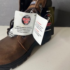 SKECHERS WOMANS SAFETY TOE (STEEL TOE) WORK BOOT SIZE 7.5 MEMORY FOAM INSIDE NWT