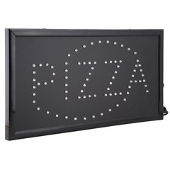 “Pizza” Animated Blue Steady Red LED Sign with Hanging Chain 19X10X1″ Store