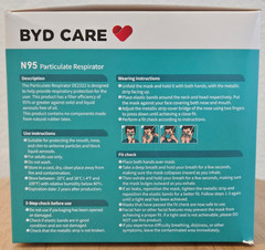 BYD CARE ❤️ N95 FOLDABLE RESPIRATOR CASE 📦 OF 960PCS INDIVIDUALLY SEALED