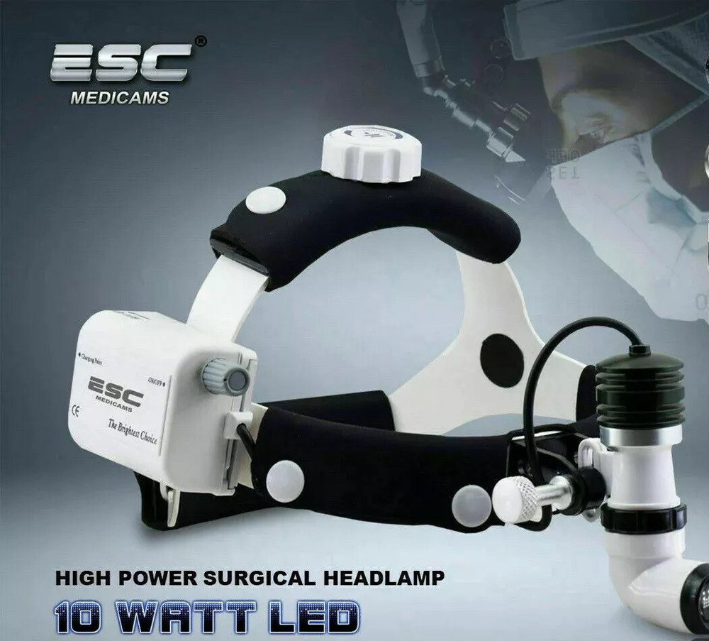Dental Surgical Headlight ENT Medical Headlamp LED 10 Watt Wireless Rechargeable