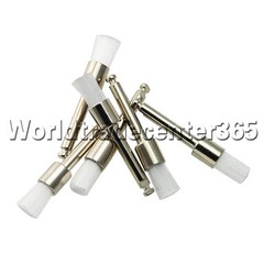 Dental White Nylon Polishing Flat Latch Polisher Prophy Brush Disposable 100 Pcs