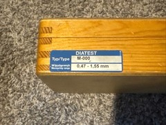 Diatest Split Ball Gage Type: M-000 (0.47 – 1.55mm) Pre Owned