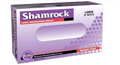 Shamrock Powder-Free LARGE Examination Latex Gloves for Medical Use Case 1000