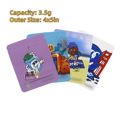 4×5” Mylar Bags Resealable Zipper Seal Packaging Pouches for Herb Storage