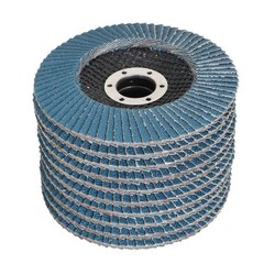 100 Piece 4-1/2 In x 7/8 In T29 80 Grit Premium Zirconia Flap Sanding Discs