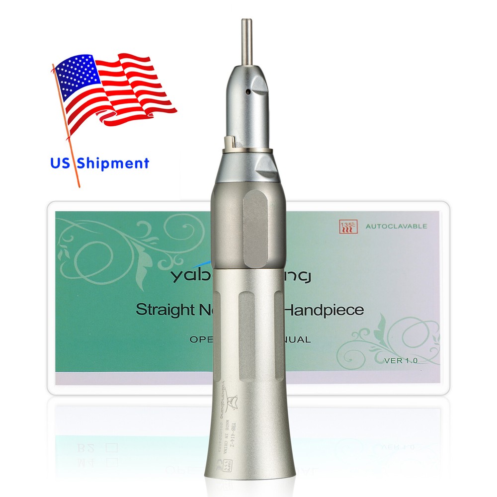 Dental 1:1 Slow Low Speed Handpiece Straight Contra Angle Air Motor /Kit 2H 4H