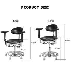 Imported PU Leather Dental 360° Mobile Dynamic Adjustable Chair with Armrest USA
