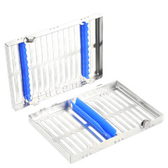 5 DENTAL SURGICAL AUTOCLAVE STERILIZATION CASSETTES RACKS BOX FOR 10 INSTRUMENTS