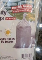 NEW! Heavy Duty Sand Bags (24 Pack) Poly Woven – 14in x 25in- Holds up to 50 lbs