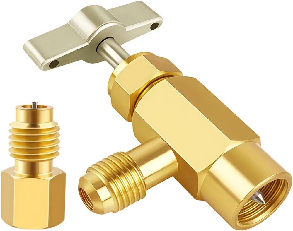 R134A Puncture Style Can Tap with R134A Tank Adapter,1/2″ to 1/4″ SAE Refrigeran