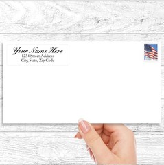 60 Return Address Labels Personalized Printed 3/4 x 2 1/4 Script
