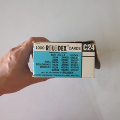 Vtg Rolodex C24 Blank White Unruled Refill Cards 2.25″ x 4″Rotary File 9 Packs