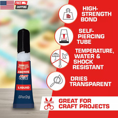 Super Glue Liquid, Clear, 0.07 Fl Oz Tube, 2 Pack – Superglue for Plastic, Wood,