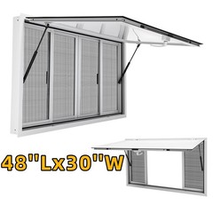 Concession Stand Serving Window Food Truck Service Awning With 4 Screen Windows