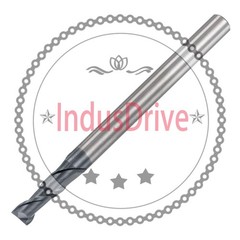 3.5mm Dia 4mm Shank 50mm Long HRC45 Carbide AlTiN Coated 2 Flute Square End Mill