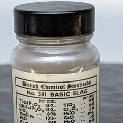British Chemical Standards 381 Basic Slag+Reference Material Partial Jar â