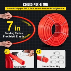PEX-B Tubing 7/8 in-500 ft Coil Certified Non-Barrier Radiant Floor Heat