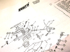 ZENITH Carburetor Kit Gravely 7.6 HP L 12108 13007A 13246 10878A1 L806 8228 Q58