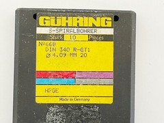 Lot of 10 Guhring #20 130° TiN Jobber Drill Bit .1610 RH Long Parabolic 668