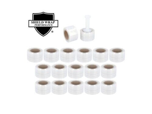 18 Rls Down Gauge Narrow Banding Stretch Wrap 50 Ga 3″x1000′ Clear + One Handle