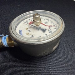 WIKA 0-160 PSI Stainless Steel Pressure Gauge Max Pointer Used PSE&G Calibration