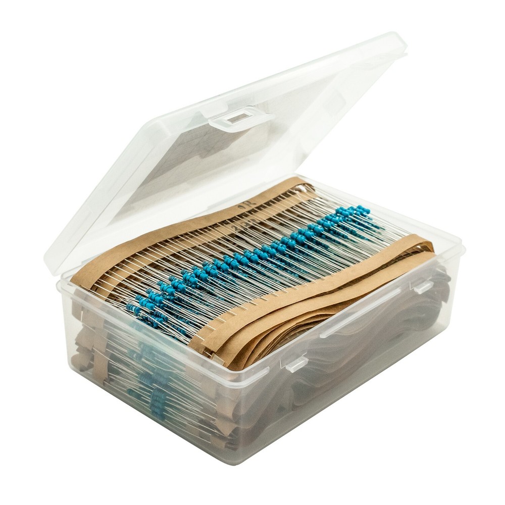 1350 Pcs Resistor Kit 0 Ohm-5.6M Ohm 50 Value with 1% 1/4W Metal Film Resistors