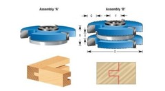 Amana Mission / Shaker T&G 1/2″ or 3/4″ Bore CT Shaper Cutter 3pc Set