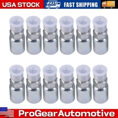 12-Pack 1/2″ Hose x 1/2″ NPTF Male Pipe Thread Hydraulic Hose End Crimp Fittings