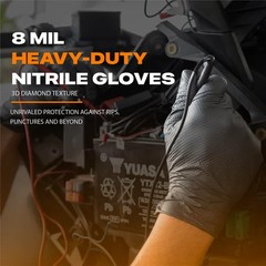 Professional Nitrile Gloves 4/6/8 Mil Black & Orange – All Sizes
