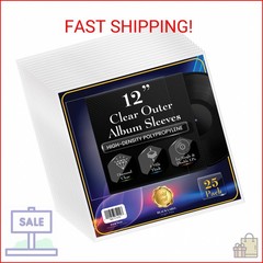 GOLD SEAL Vinyl Record Outer Sleeves for 12″ LPs, 3 mils Thick, Premium Heavywei