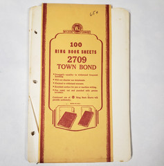 Vintage Wilson Jones Ring Book Sheets 2709 Town Bond 40 Pages 3 Hole Punched USA