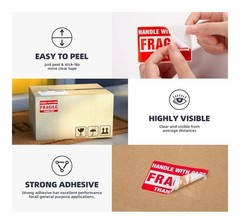 20 Count 3x2in Handle with Care Fragile Stickers Shipping Labels