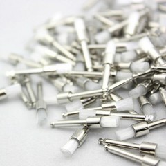 Dental White Nylon Polishing Flat Latch Polisher Prophy Brush Disposable 100 Pcs