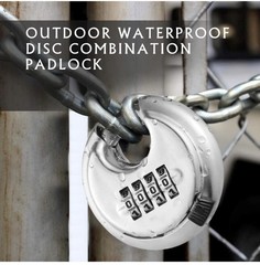 CINCINNO’S 2 Packs 4 Digit Combination Locks Stainless Steel Disc Lock Combo