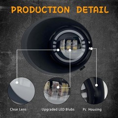 LED&DRL Fog Lights fit for 2007 2008 2009 2010 2011 2012 2013 Toyota Tundra, A