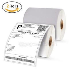 2 Rolls 4″x6″ Direct Thermal Shipping Labels Self-Adhesive Paper 250 Per Roll