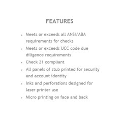 100 Sheets – 300 Checks Blank Check Stock Paper – Blue – Three (3) on a Page