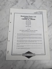 BRIGGS STRATTON 130200 TO 130299 ILLUSTRATED PARTS LIST MANUAL CATALOG BOOK 1989